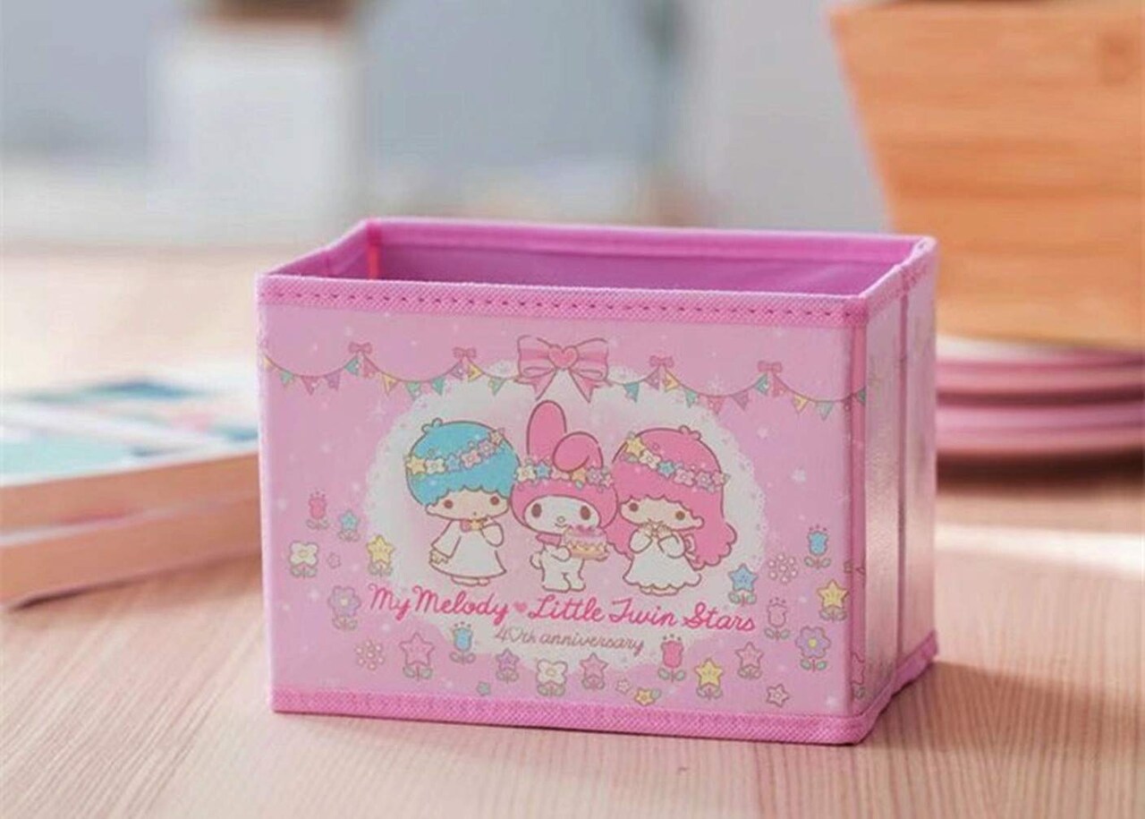 Collapsible Storage Bin Melody Foldable Baskets | Kawaii Office Desk Room Decoration Cute Room Decor